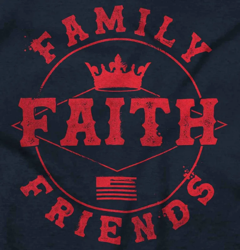 Faith Family Friends Crop Top T Shirt