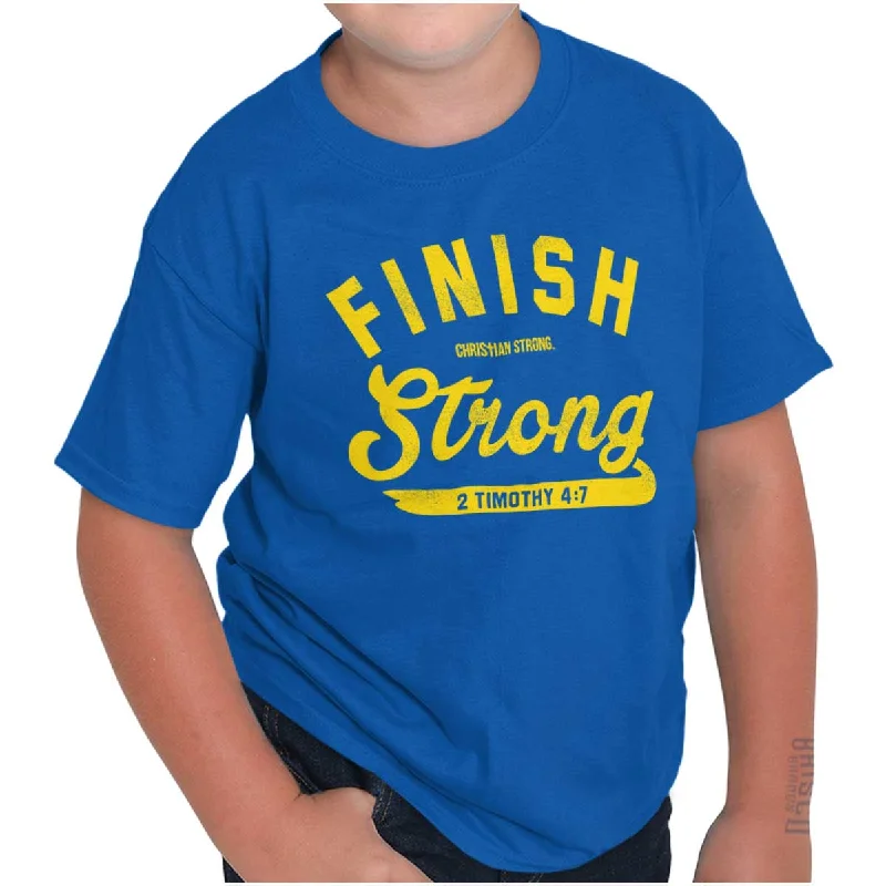 Finish Strong Scripture Youth T Shirt