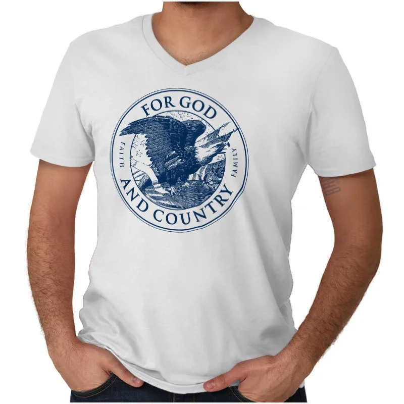 For God and Country V-Neck T Shirt