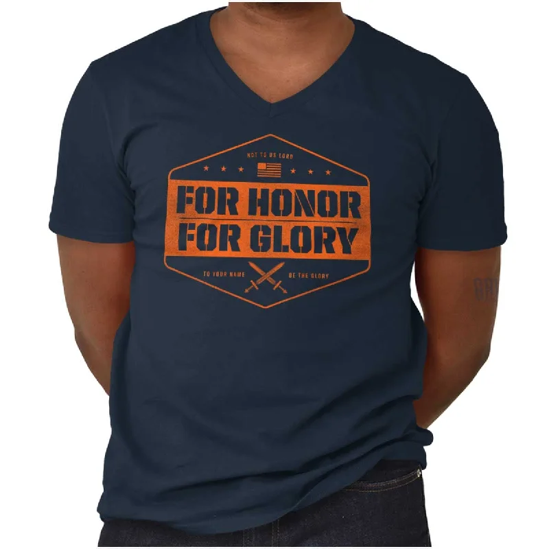 For Honor and Glory V-Neck T Shirt