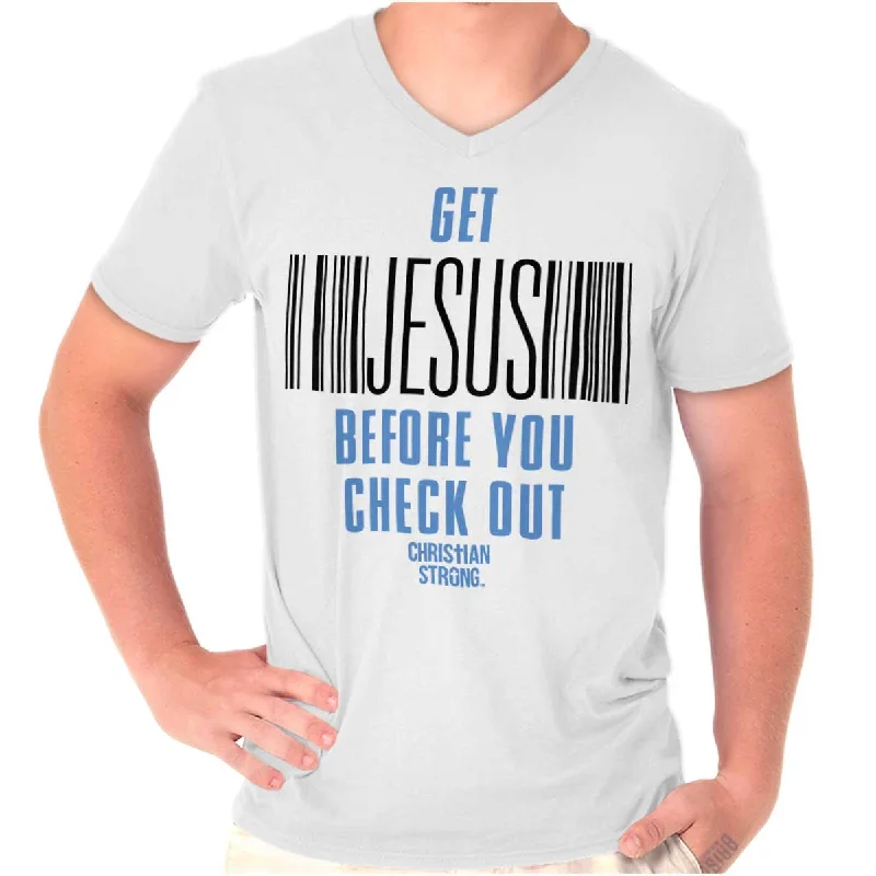 Get Jesus V-Neck T Shirt