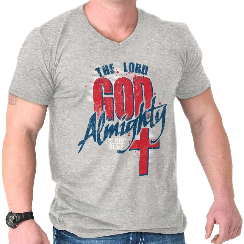 God Almighty V-Neck T Shirt