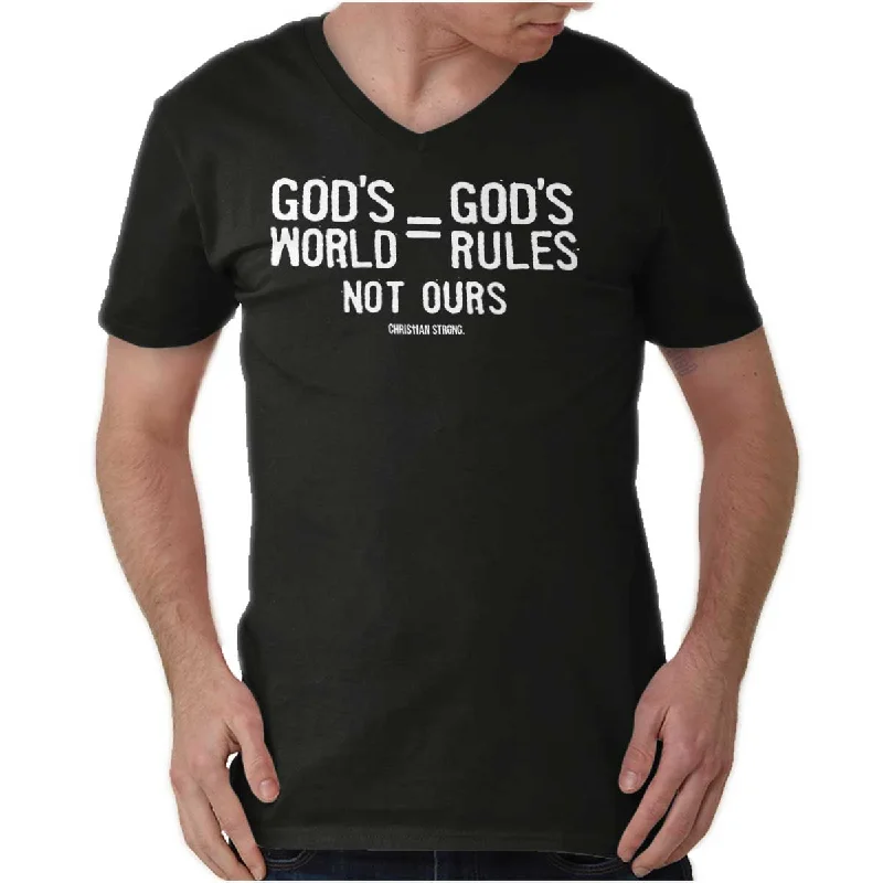 God's World V-Neck T-Shirt