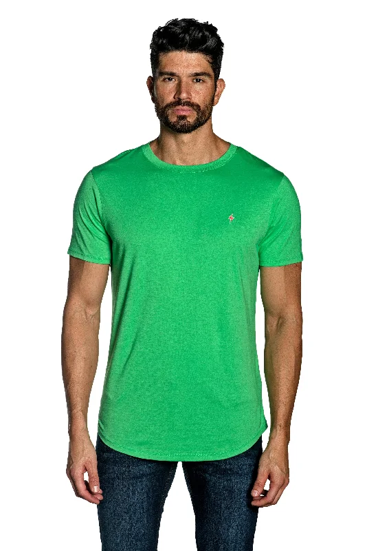 Green Mens Tee With Lightning Embroidery TEE-33