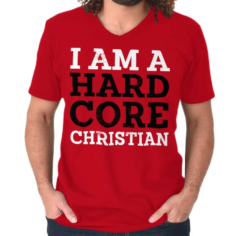 Hardcore Christian V-Neck T-Shirt