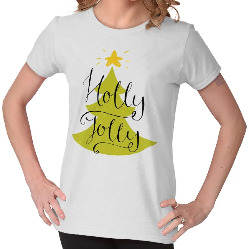 Holly Jolly Ladies T Shirt