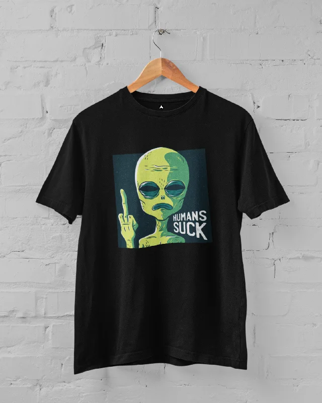 HUMAN SUCKS : ALIEN & SPACE- HALF-SLEEVE T-SHIRTS