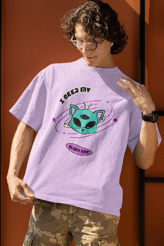 I need my alien cat: ALIEN & SPACE- Oversized T-Shirts