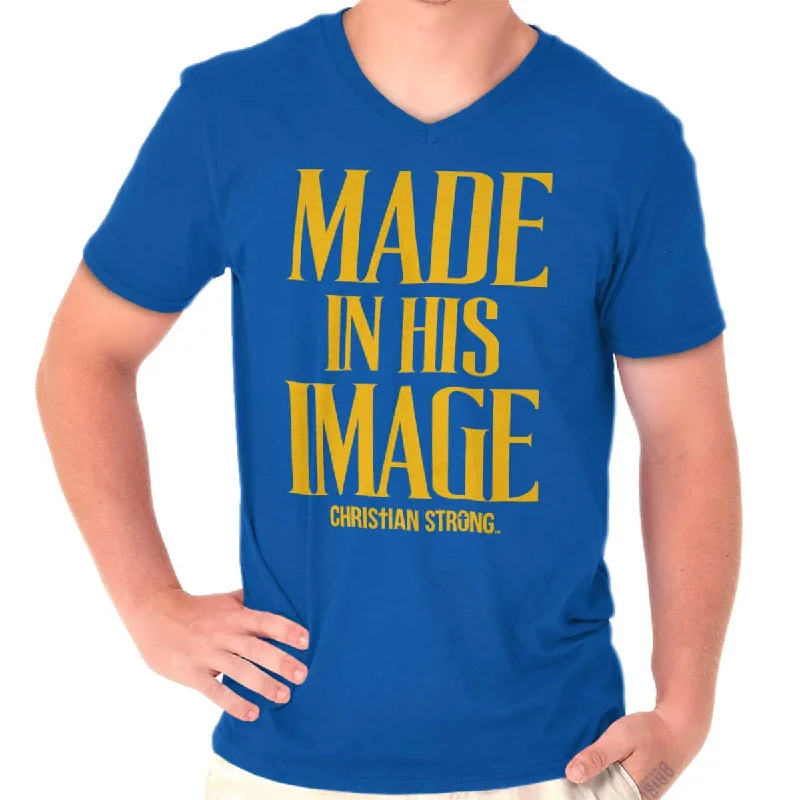 In his Image V-Neck T-Shirt