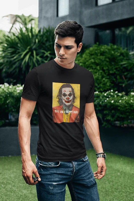 " JOKER - PUT ON A HAPPY FACE " - HALF-SLEEVE T-SHIRTS