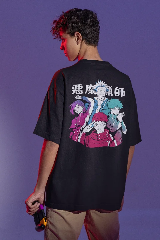 Jujutsu Kaisen (Double Sided Print): Oversized T-Shirts