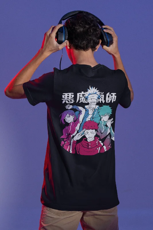 Jujutsu Kaisen (Double Sided Print): Regular Fit T-Shirts