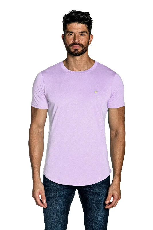 Lavender Mens Tee Star Embroidery TEE-79