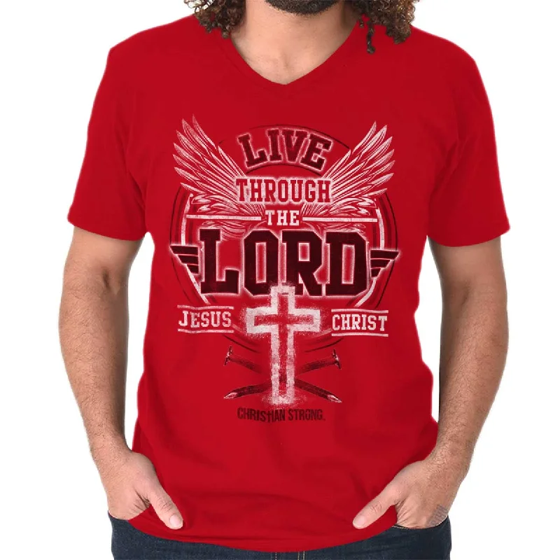 Live Through the Lord V-Neck T-Shirt