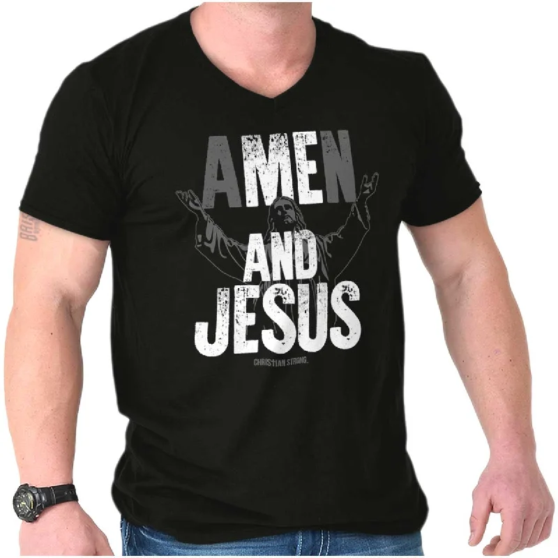 Me and Jesus V-Neck T Shirt