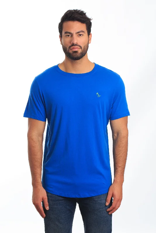 Mens Blue T-Shirt Tee-121