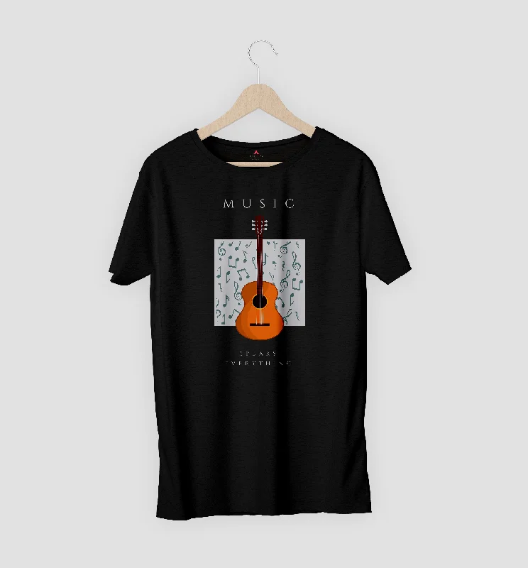 "MUSIC SPEAKS EVERYTHING" - HALF SLEEVE T-SHIRTS