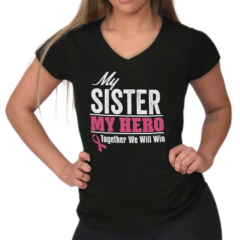 My Sister My Hero Junior Fit V-Neck T Shirt