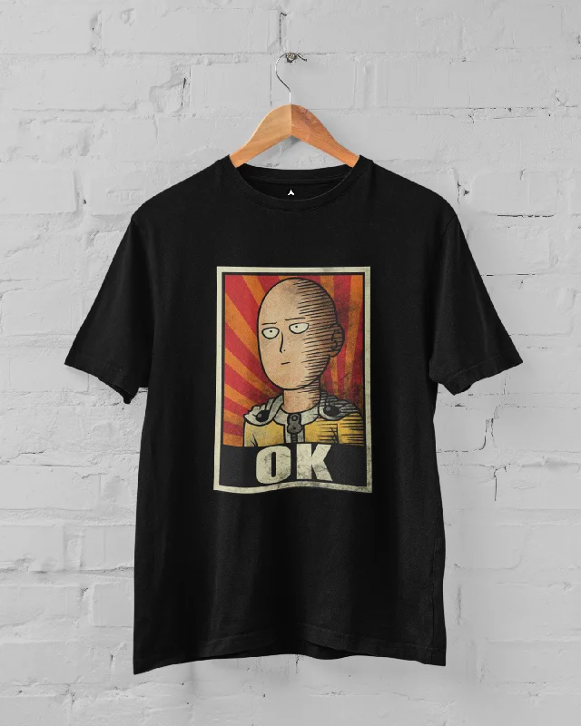 OK- One Punch Man:  Anime- Regular Fit T-Shirts.