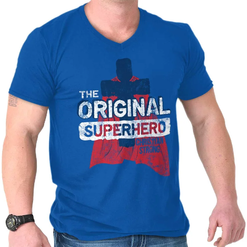 Original Superhero V-Neck T Shirt