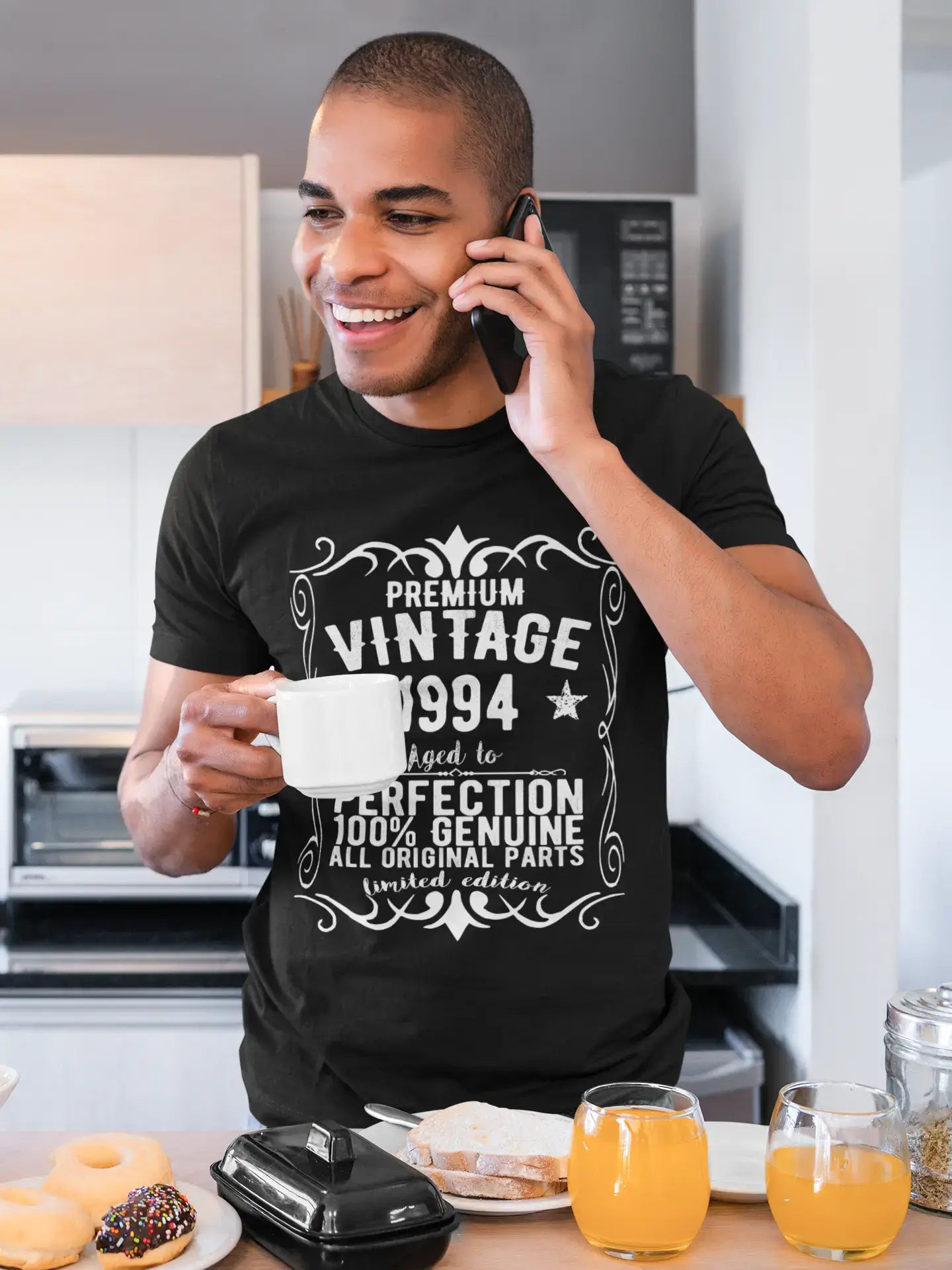 Premium Vintage Year 1994, Black, Men's Short Sleeve Round Neck T-shirt, gift t-shirt 00347