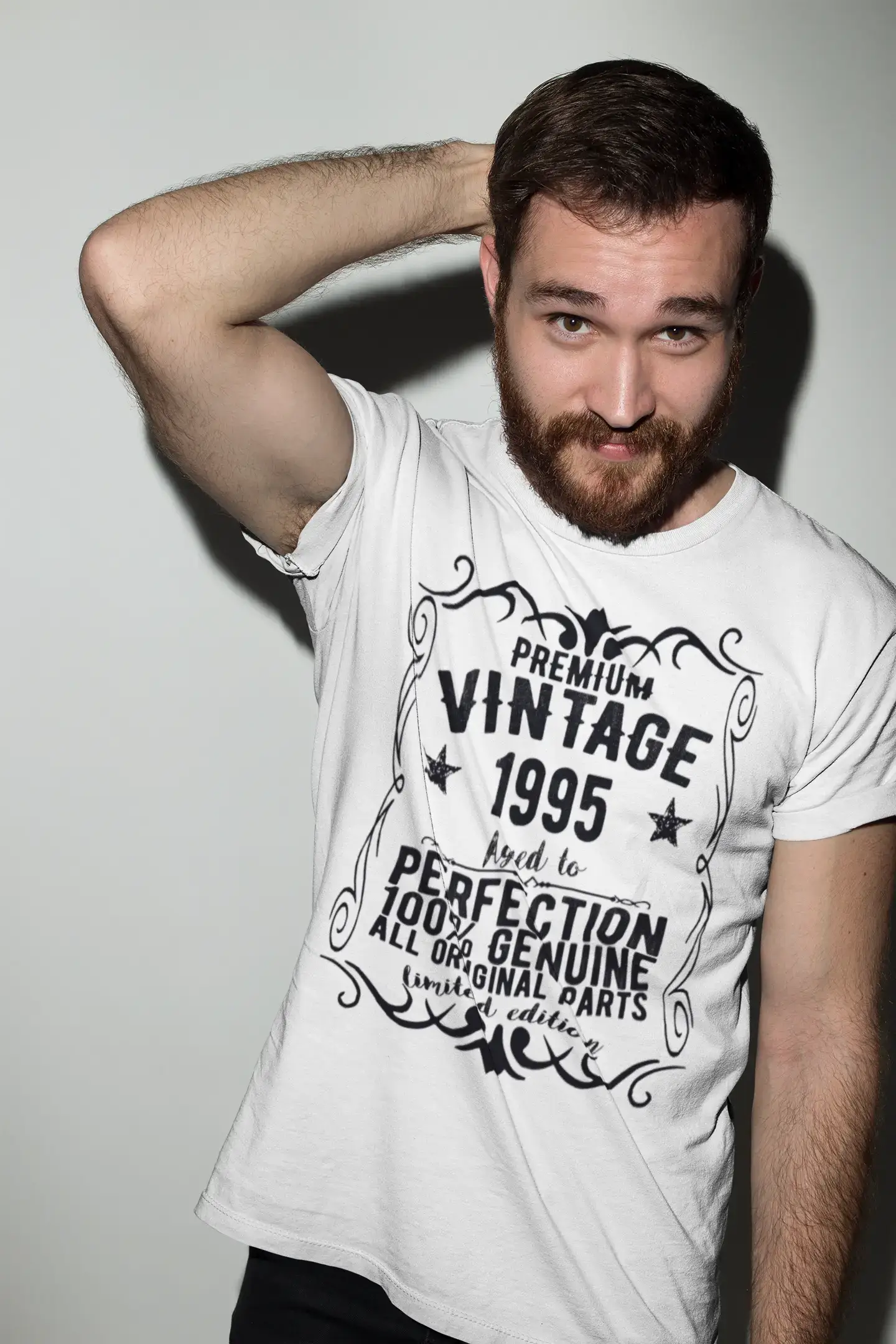 Premium Vintage Year 1995, White, Men's Short Sleeve Round Neck T-shirt, gift t-shirt 00349