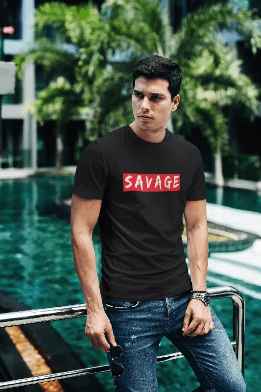 "SAVAGE" -  HALF-SLEEVE T-SHIRT'S