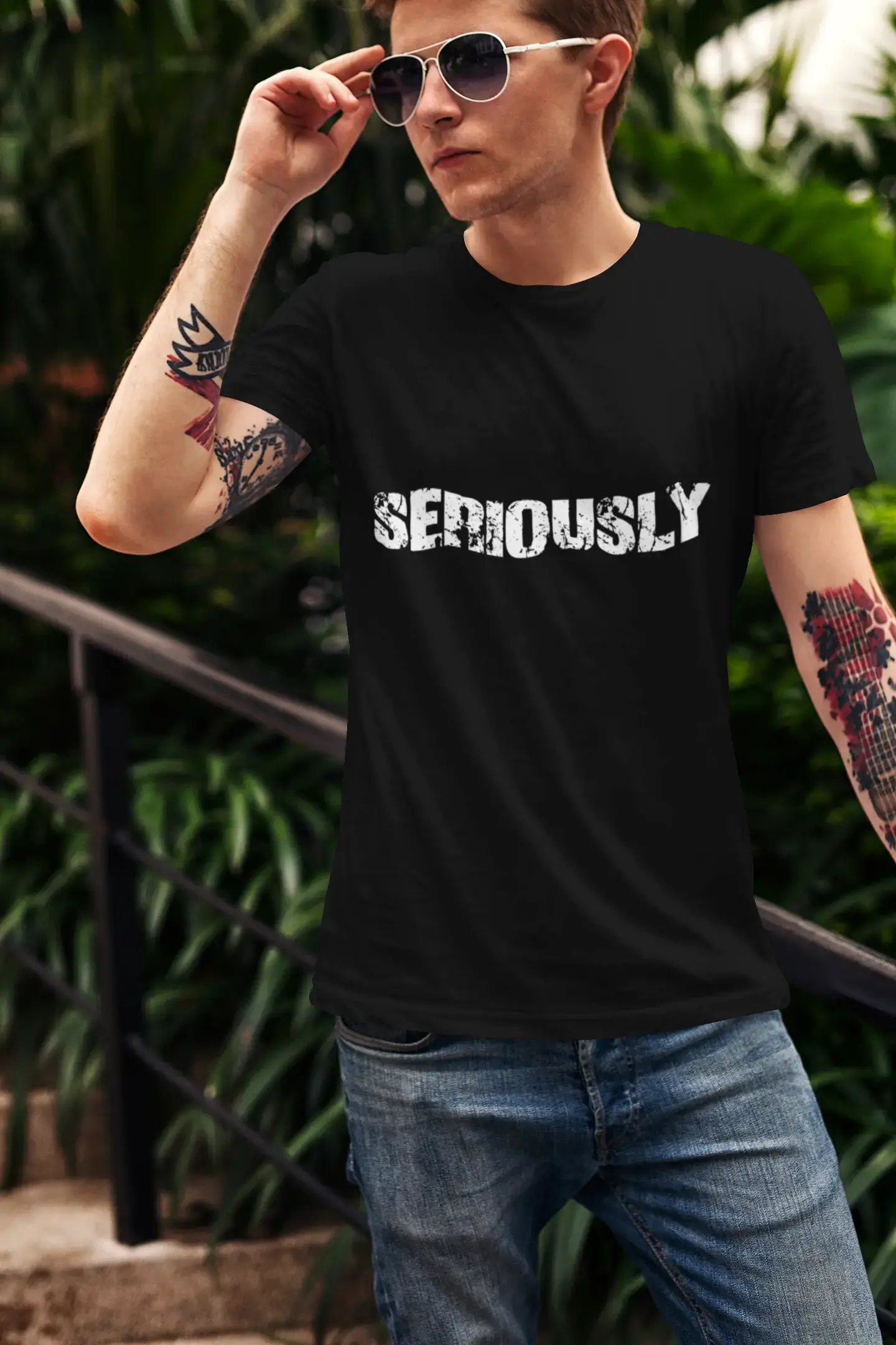 seriously Men's Retro T shirt Black Birthday Gift 00546