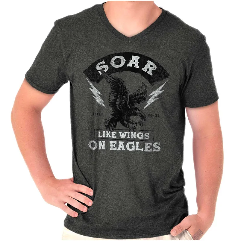 Soar Like Eagles V-Neck T Shirt