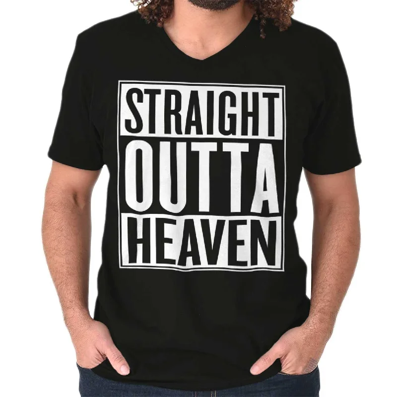 Straight Outta Heaven V-Neck T-Shirt