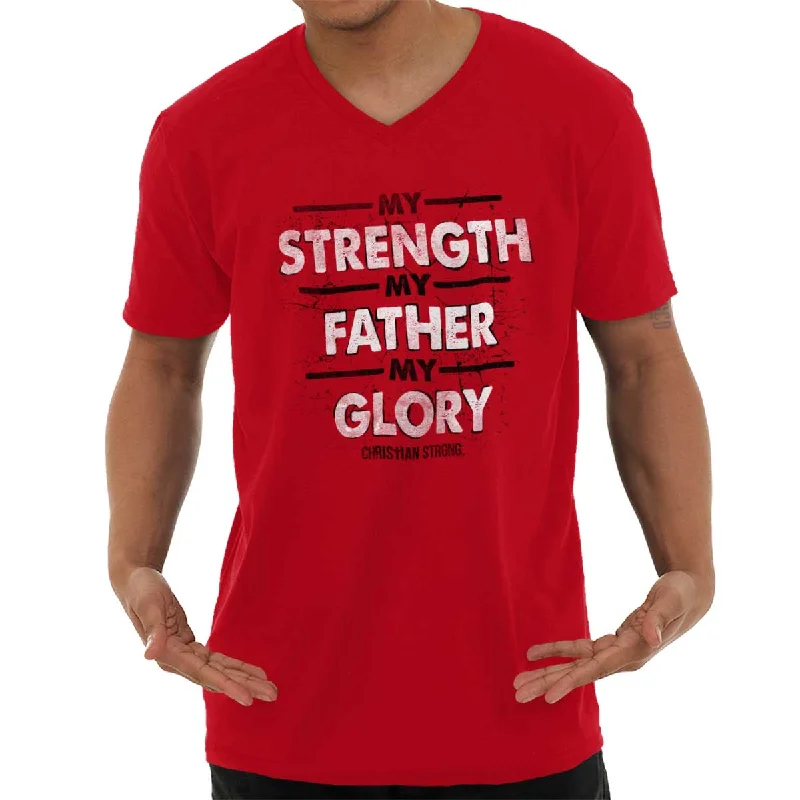 Strength Father Glory V-Neck T-Shirt