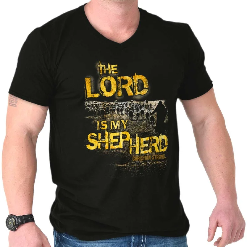 The Lord Is My Shepherd V-Neck T-Shirt