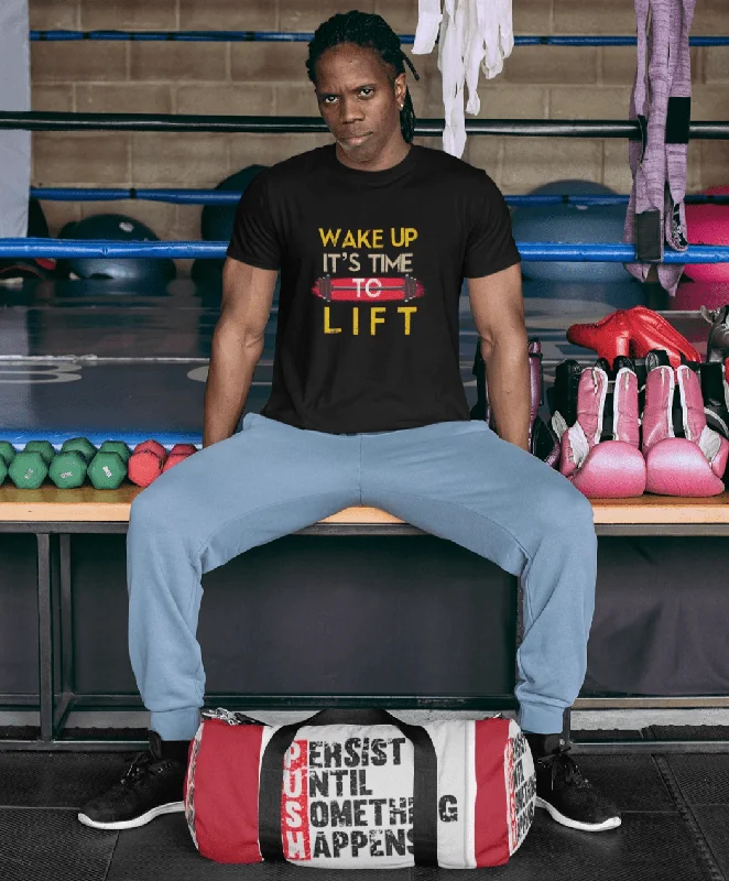 "WAKE UP IT'S TIME TOO LIFT"  HALF-SLEEVE T-SHIRTS