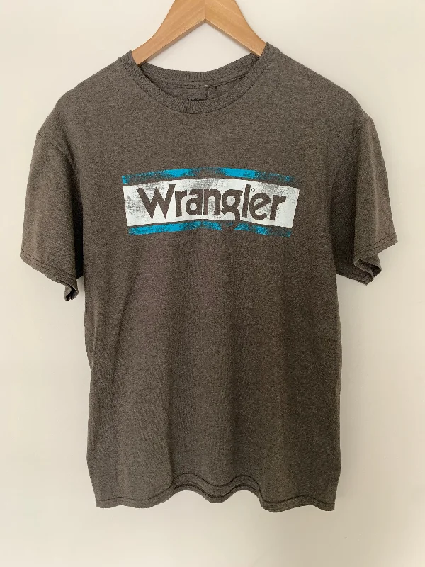 MENS WRANGLER BROWN LOGO TSHIRT