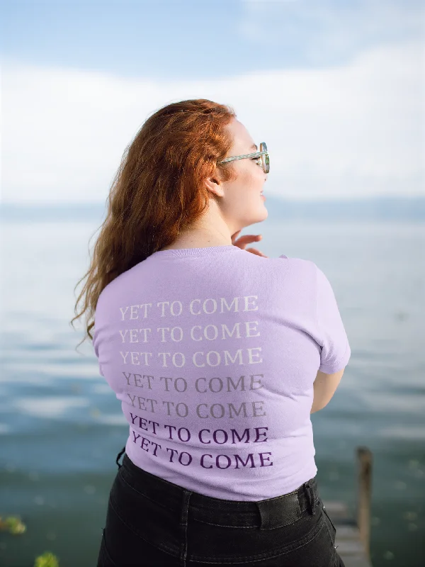 Yet To Come (Double Sided Print):  BTS - Half Sleeve T-Shirts: Lavender